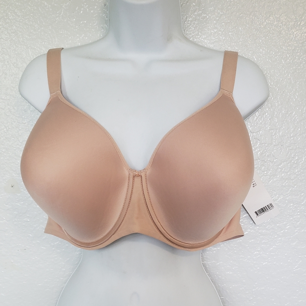 Chantelle Bra 38H Comfort Chic Full Cup Custom Fit Nude Rose Plus Size New $78